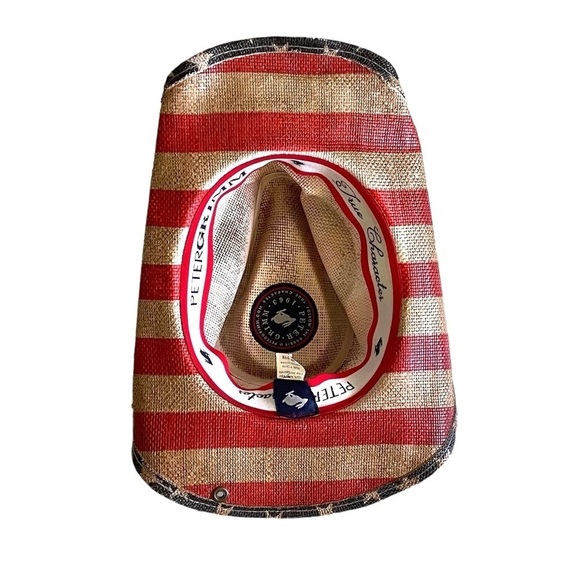 PETER GRIMM Ltd. Men's Justice American Flag Star Studded Straw Cowboy Hat - Picture 6 of 14